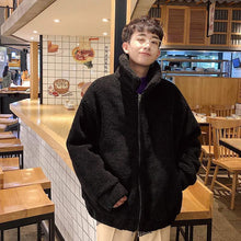 画像をギャラリービューアに読み込む, 韓国ファッション メンズ ボアジャケット ミディアム丈 長袖