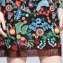 画像をギャラリービューアに読み込む, 結婚式 パーティー 刺繍 ハイウエスト ミニ ワンピース
