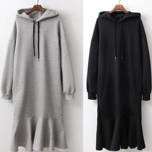 デイリーワンピース ロング カジュアル デートワンピース 秋冬新品 2色