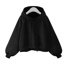 画像をギャラリービューアに読み込む, 韓国 ボリューミー！裏起毛 ショートフーディー トレーナー 秋冬新品