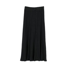 画像をギャラリービューアに読み込む, レディース プリーツ ロングニット ウエストゴム スカート秋冬新品 3色