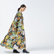 画像をギャラリービューアに読み込む, ワンピース レトロ 花柄 ボタニカル マキシ丈