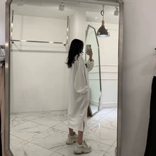 画像をギャラリービューアに読み込む, ワンピース ロゴ スウェット シンプル カジュアル ロング