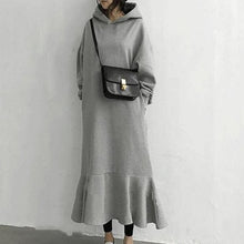 画像をギャラリービューアに読み込む, パーカーワンピース ロングワンピース スウェットワンピース