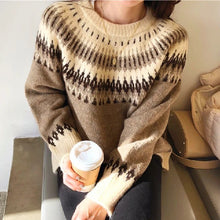 画像をギャラリービューアに読み込む, 20%OFF レディースノルディック セータートップス 秋冬  2色