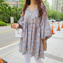 画像をギャラリービューアに読み込む, ボリューム袖ペイズリーブラウス  レデイース