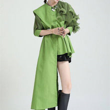 画像をギャラリービューアに読み込む, アシンメトリー チュール ドッキング ブラウス パフ