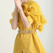 画像をギャラリービューアに読み込む, アシンメトリー チュール ドッキング ブラウス パフ