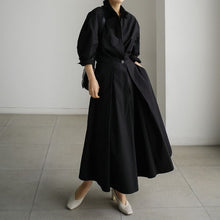 画像をギャラリービューアに読み込む, ワンピース 長袖 Ａライン スキッパー ロング丈