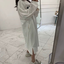 画像をギャラリービューアに読み込む, ワンピース ロゴ スウェット シンプル カジュアル ロング