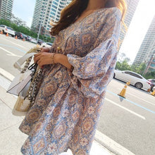 画像をギャラリービューアに読み込む, ボリューム袖ペイズリーブラウス  レデイース