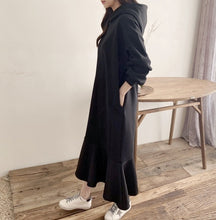 画像をギャラリービューアに読み込む, パーカーワンピース ロングワンピース スウェットワンピース