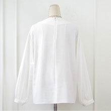 画像をギャラリービューアに読み込む, シャツ バルーンスリーブ トップス ノーカラー