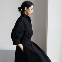 画像をギャラリービューアに読み込む, ワンピース 長袖 Ａライン スキッパー ロング丈