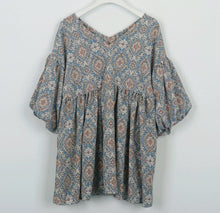 画像をギャラリービューアに読み込む, ボリューム袖ペイズリーブラウス  レデイース