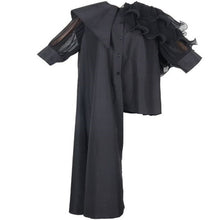 画像をギャラリービューアに読み込む, アシンメトリー チュール ドッキング ブラウス パフ