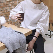 画像をギャラリービューアに読み込む, シャツ バルーンスリーブ トップス ノーカラー
