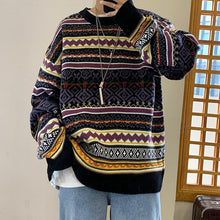 画像をギャラリービューアに読み込む, メンズ ニット セーター ネイティブ クルーネック