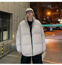 画像をギャラリービューアに読み込む, アウター ダウンジャケット コットンパッド入り 無地 ルーズ