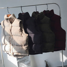 画像をギャラリービューアに読み込む, メンズ ダウンベスト コーデュロイ シンプル オーバーサイズ