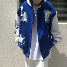 画像をギャラリービューアに読み込む, スタジャン 刺繍 ストリート カジュアル レトロ ユニセックス