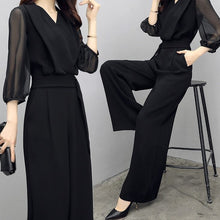 画像をギャラリービューアに読み込む, パンツドレス お呼ばれ シフォン ウエストベルト