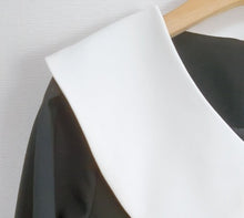 画像をギャラリービューアに読み込む, ビックカラーワンピース  レデイース  ブラック