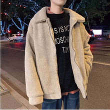 画像をギャラリービューアに読み込む, 韓国ファッション メンズ ボアジャケット ミディアム丈 長袖