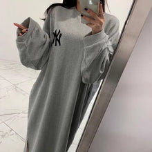 画像をギャラリービューアに読み込む, ワンピース ロゴ スウェット シンプル カジュアル ロング