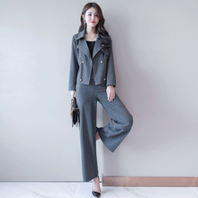 画像をギャラリービューアに読み込む, 20%OFF レディーススーツ セットアップ ストライプ 上下两点セット 秋冬