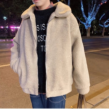 画像をギャラリービューアに読み込む, 韓国ファッション メンズ ボアジャケット ミディアム丈 長袖