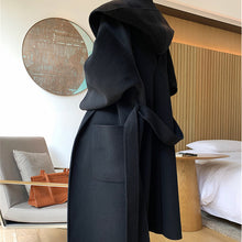 画像をギャラリービューアに読み込む, ウール コート フーディー  ロングコート  レデイース 2色