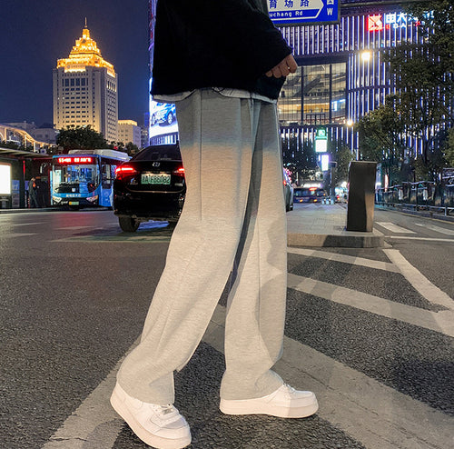 メンズ センタープレス 韓国 リラックスパンツ  2色