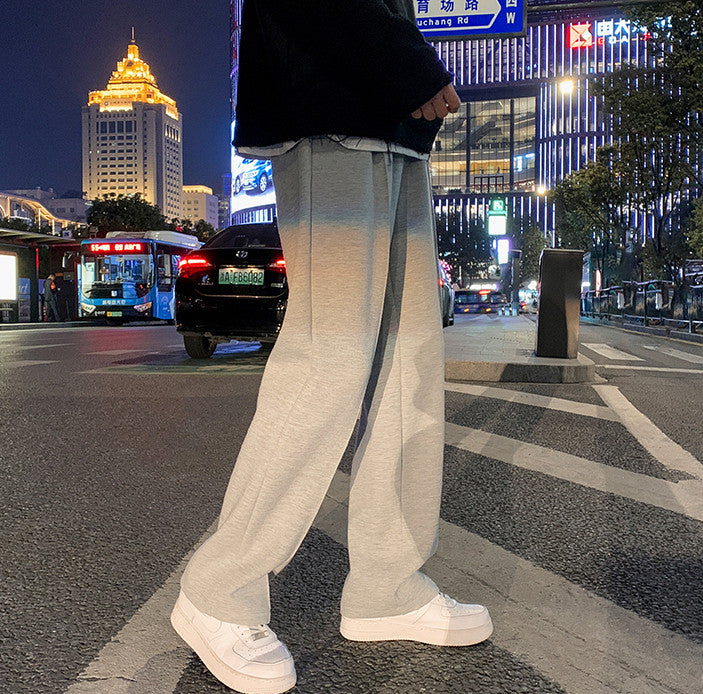 メンズ センタープレス 韓国 リラックスパンツ  2色