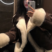 画像をギャラリービューアに読み込む, 革ジャン ジャケット ショート丈 レザー フェイクムートン