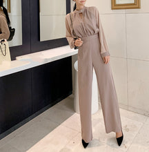 画像をギャラリービューアに読み込む, 袖シフォンハイウエストジャンプスーツ 2色