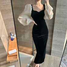 画像をギャラリービューアに読み込む, パーティドレス 結婚式 2次会 パフスリーブ マーメイド