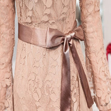 画像をギャラリービューアに読み込む, 総レース シアー ワンピース ベルスリーブ  2色