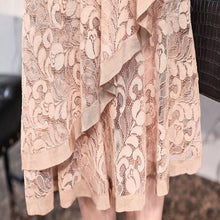 画像をギャラリービューアに読み込む, 総レース シアー ワンピース ベルスリーブ  2色