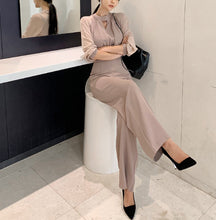 画像をギャラリービューアに読み込む, 袖シフォンハイウエストジャンプスーツ 2色