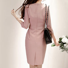 画像をギャラリービューアに読み込む, パーティードレス タイト ワンピース ひざ丈 フリル 結婚式