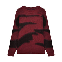 画像をギャラリービューアに読み込む, オーバーフィット モヘア風 ゼブラ ニット 2色