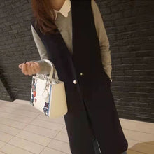 画像をギャラリービューアに読み込む, レディース ベスト ロング ジレ カジュアルコートノーカラー 2色