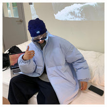 画像をギャラリービューアに読み込む, アウター ダウンジャケット コットンパッド入り 無地 ルーズ