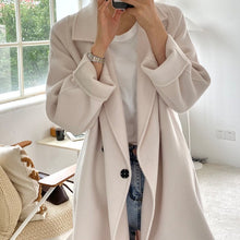 画像をギャラリービューアに読み込む, ハンドメイド サイドスリットロング コート レデイース  3色