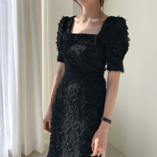 画像をギャラリービューアに読み込む, ミディアム ドレス スクエアネック パーティー  3色