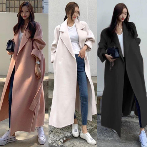 ハンドメイド サイドスリットロング コート レデイース  3色