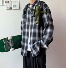 画像をギャラリービューアに読み込む, メンズ 長袖シャツ チェックシャツ ネルシャツ 羽織り 3色