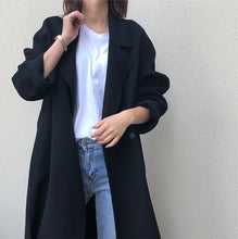 画像をギャラリービューアに読み込む, ハンドメイド サイドスリットロング コート レデイース  3色