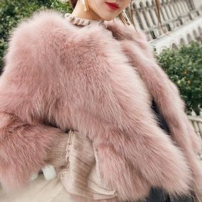 もこもこ　ファージャケット ショート丈 フェイクファー